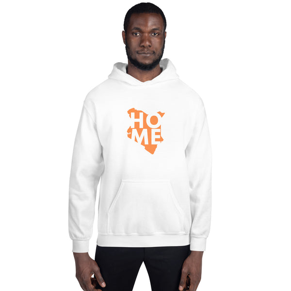 Kenya Unisex Hoodie - Orange Home, Kenyan Map