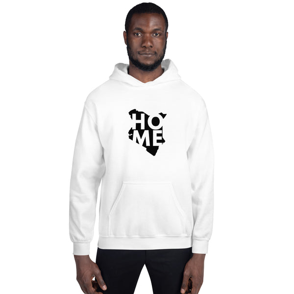 Kenya Unisex Hoodie - Black Home, Kenyan Map