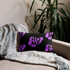 Nigeria Premium Throw Pillow - Home, Nigeria Magenta Map On Black