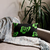 Nigeria Premium Throw Pillow - Home, Nigeria Grass Green Map On Black