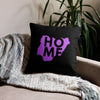 Nigeria Premium Throw Pillow - Home, Nigeria Magenta Map On Black