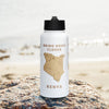 “Bring Home Closer: Kenya” Stainless steel water bottle with a straw lid