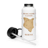 “Bring Home Closer: Kenya” Stainless steel water bottle with a straw lid
