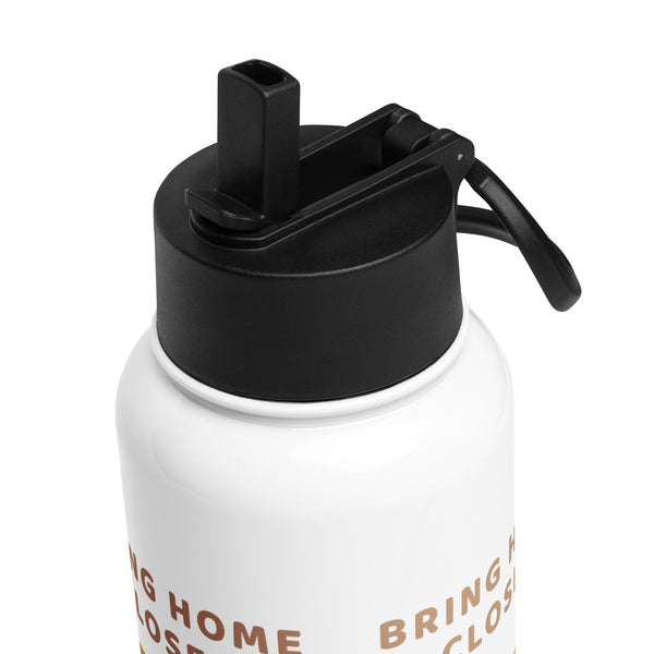 “Bring Home Closer: Kenya” Stainless steel water bottle with a straw lid