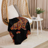 Africa Map Sherpa blanket(Black)