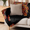 Africa Map Sherpa blanket(Black)