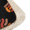 Africa Map Sherpa blanket(Black)