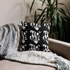 Kenya Premium Throw Pillow - Home, Kenya White Map on black Starry print