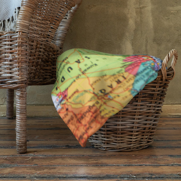 Africa Premium Throw Blanket - African Map