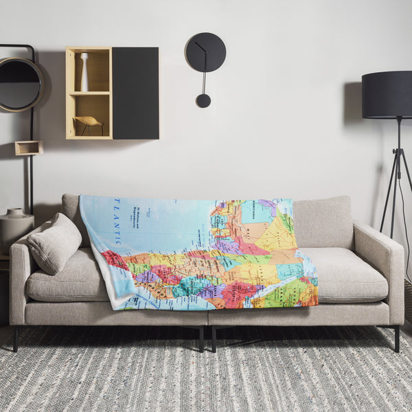 Africa Premium Throw Blanket - African Map