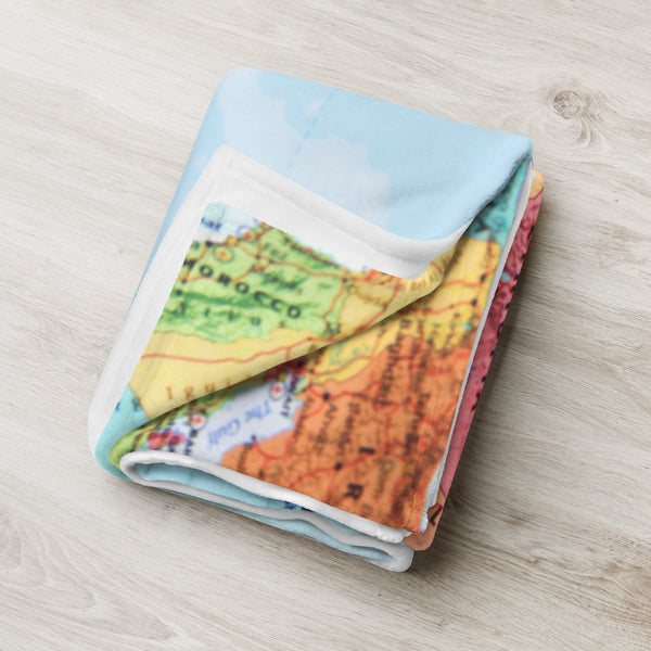 Africa Premium Throw Blanket - African Map