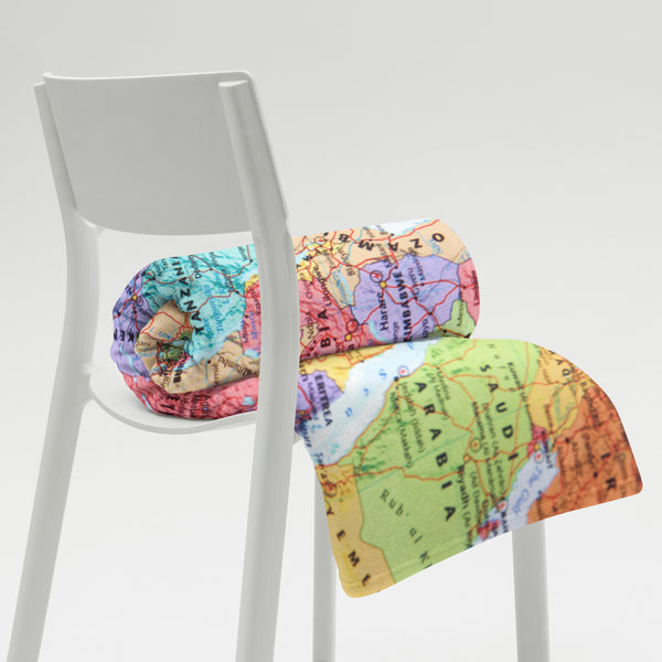 Africa Premium Throw Blanket - African Map