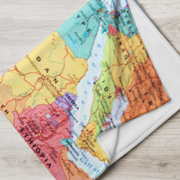Africa Premium Throw Blanket - African Map