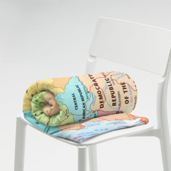 Africa Premium Throw Blanket - African Map