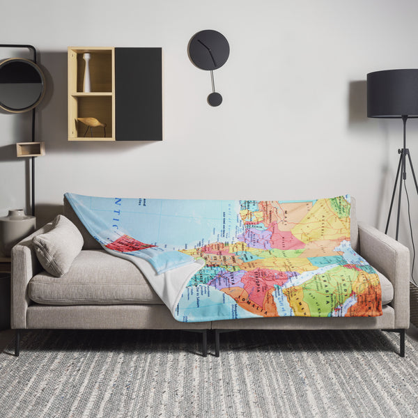 Africa Premium Throw Blanket - African Map
